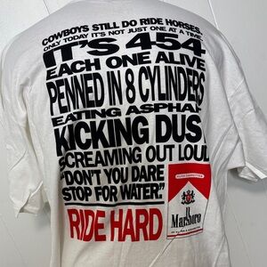 Vintage tshirt marlboro white mens size approx XL single stitch